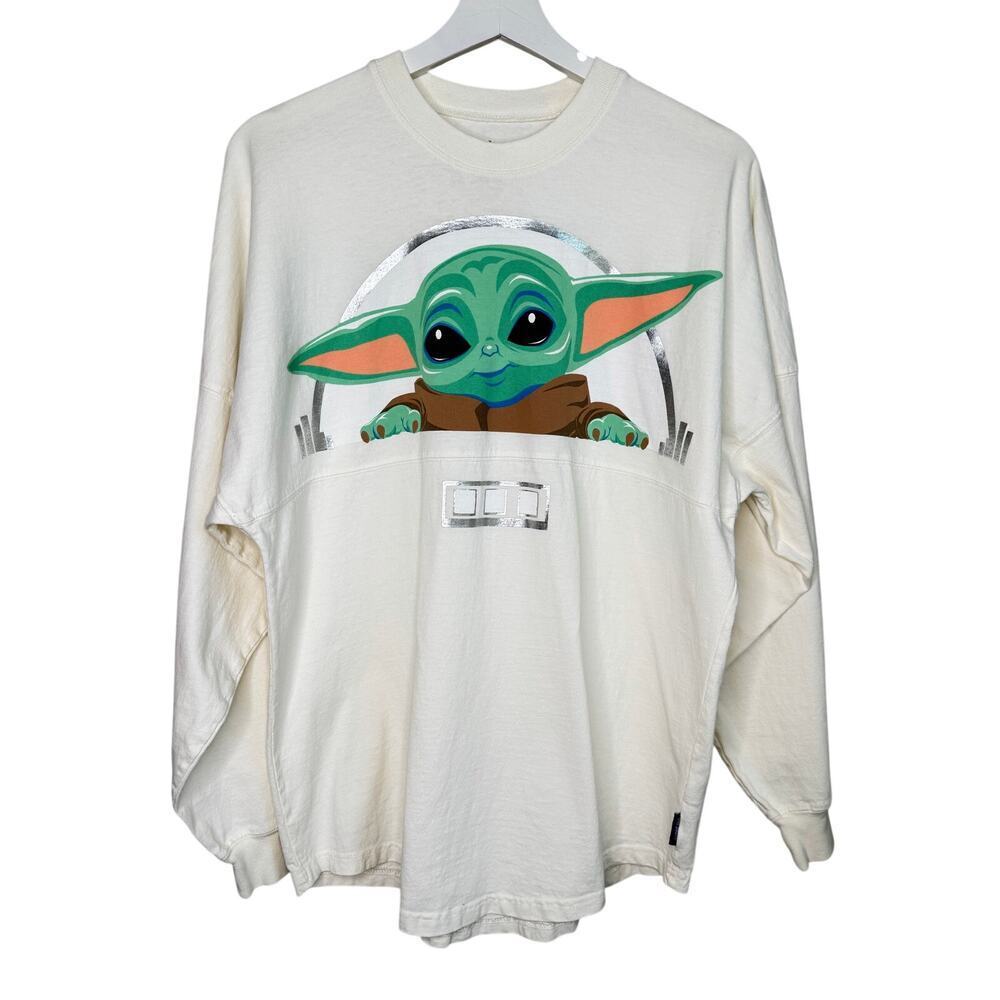 Disney Star Wars The Mandalorian "The Bounty" Spirit Jersey Sweatshirt Cream XS